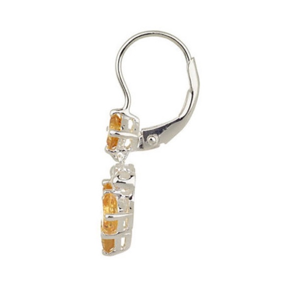 Set of 3 ~ Amethyst, Citrine and Peridot chandelier style earrings. - Picture 10 of 11